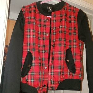 Plaid bomber jacket